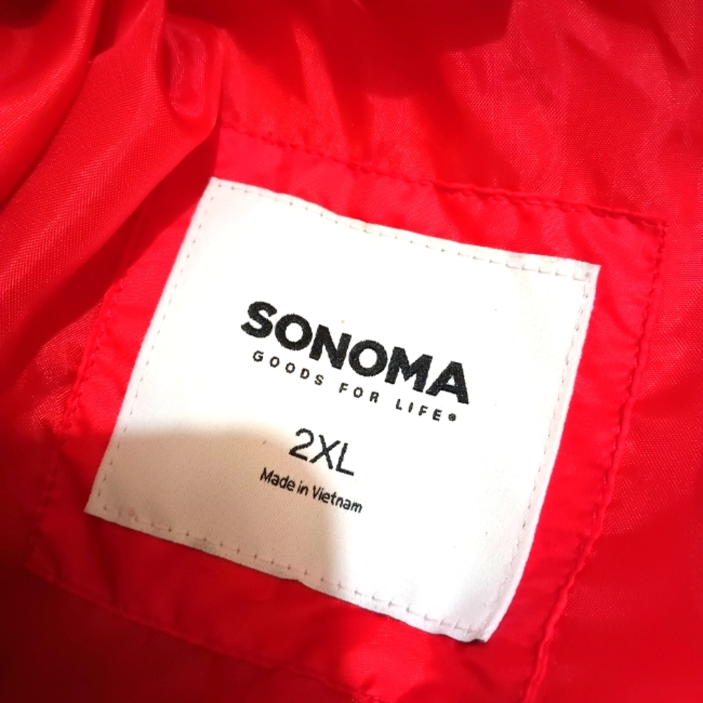 Sonoma Mens Puffer Vest Bright Red XXL - Picture 4 of 6